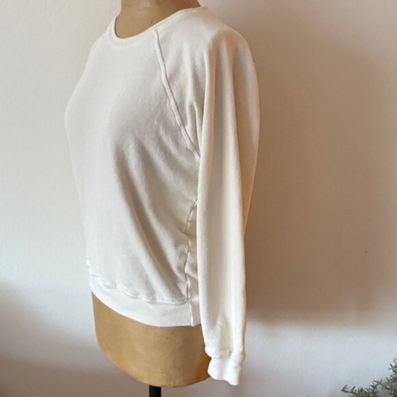 The Great sz 1 or XS Cream Long Sleeve Sweatshirt 100% cotton great condition - Picture 2 of 7